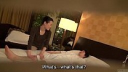 Subtitled Japanese milf massage therapist seduction in HD