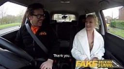 Fake Driving School Blonde Polish babes pussy gets slammed