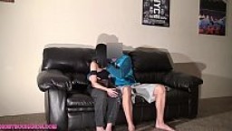 Netflix &amp; Chill Turns Into Rough Puke Facefuck For Teen Violet Rain