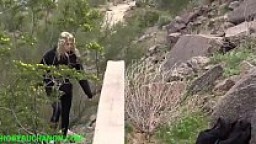 Pretty Teen Blonde Attacked &amp; Roughly Facefucked While Hiking