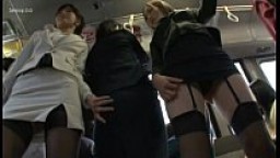 Asian lesbians in bus