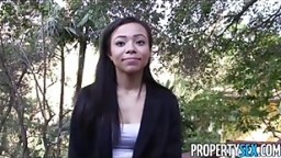 Black real estate agent fucks pervert with video camera