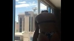 Blonde White Girl Big Ass Riding Black Guy In Hotel