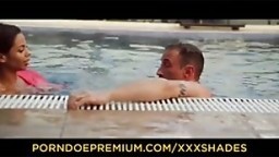 XXX SHADES - Latina with big booty Canela Skin loves hardcore pool sex