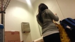 Caught My Co-Worker Changing In Bathroom On Hidden Camera
