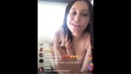Cute Latina girl going crazy on live