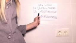 HOT TEACHER BEGAN TO MASTURBATE RIGHT DURING IN FRENCH LESSON SEX SCHOOL 4K