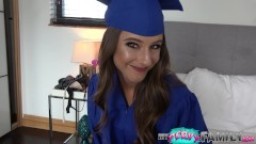 Slutty Step Daughter Gets a Big Dick and A Good Fuck For Graduation Present